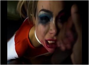 Tiny harley quinn gets some sugar from a big dick